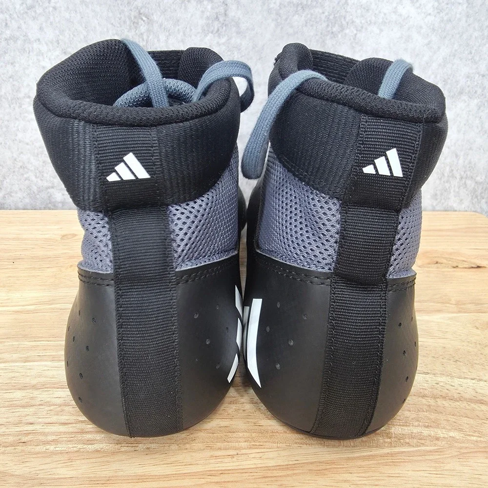 Adidas Mat Hog 2.0 Wrestling Shoes Mens 12 Black White Boxing Combat Sport MMA
